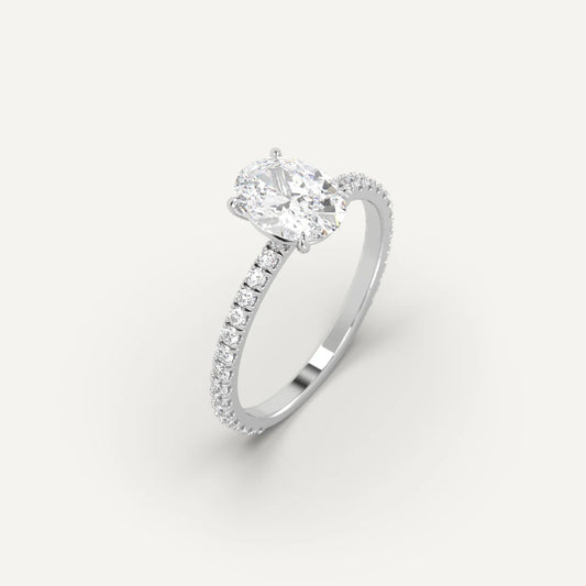 1ct Oval Cut Engagement Ring