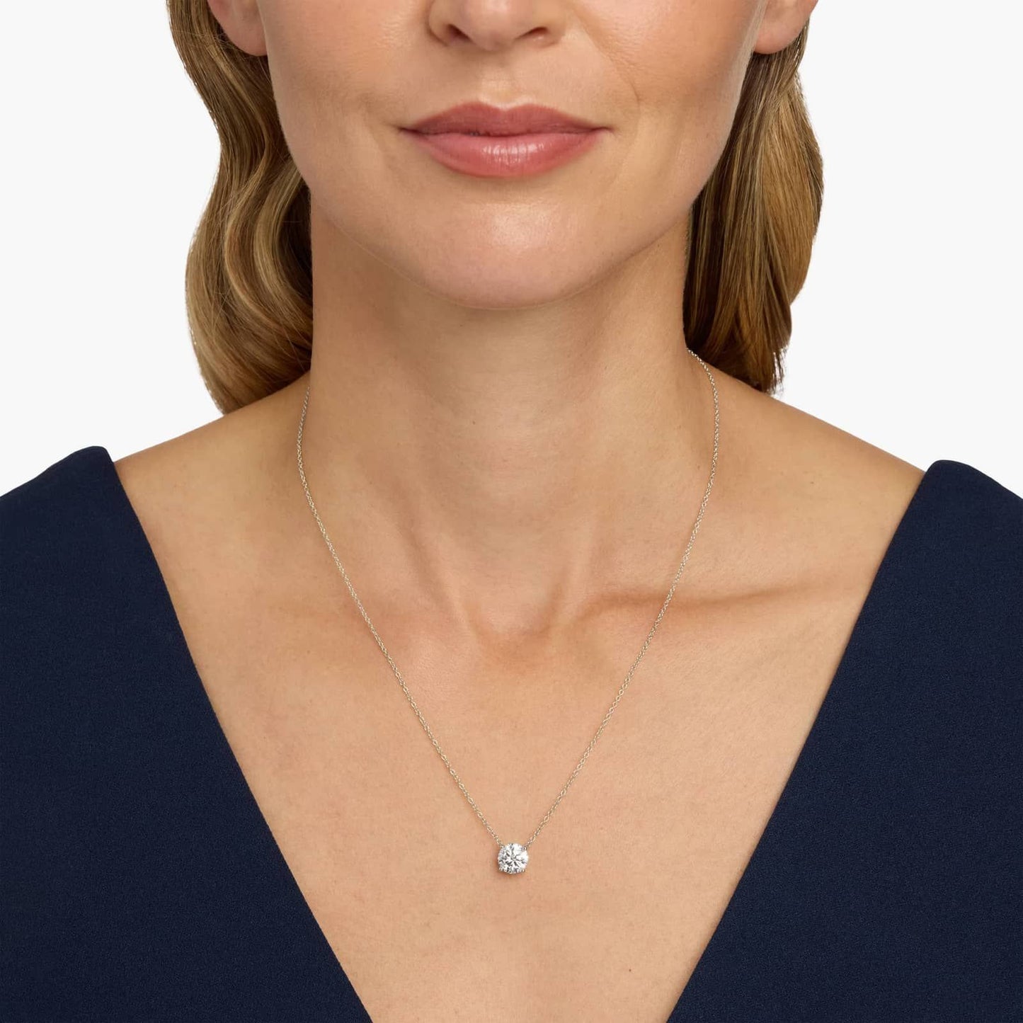 2ct Gold Round Pendant