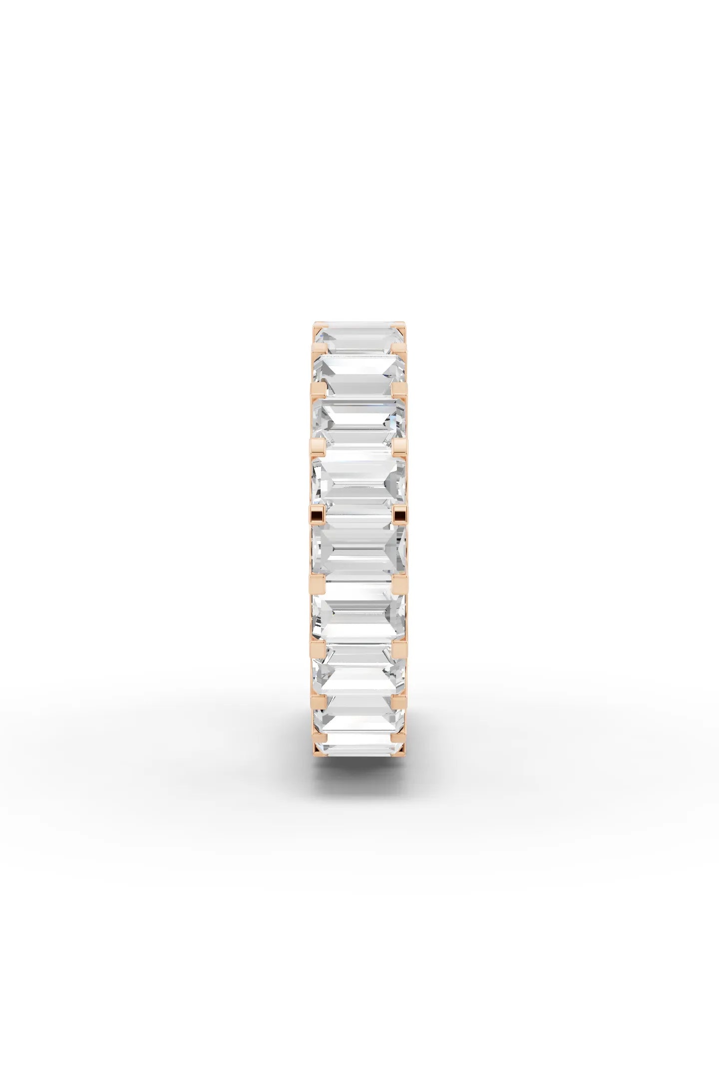 Emerald Diamond Eternity Band Shared Prong