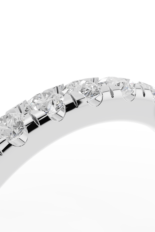 3/4 Pavé Diamond Wedding Band