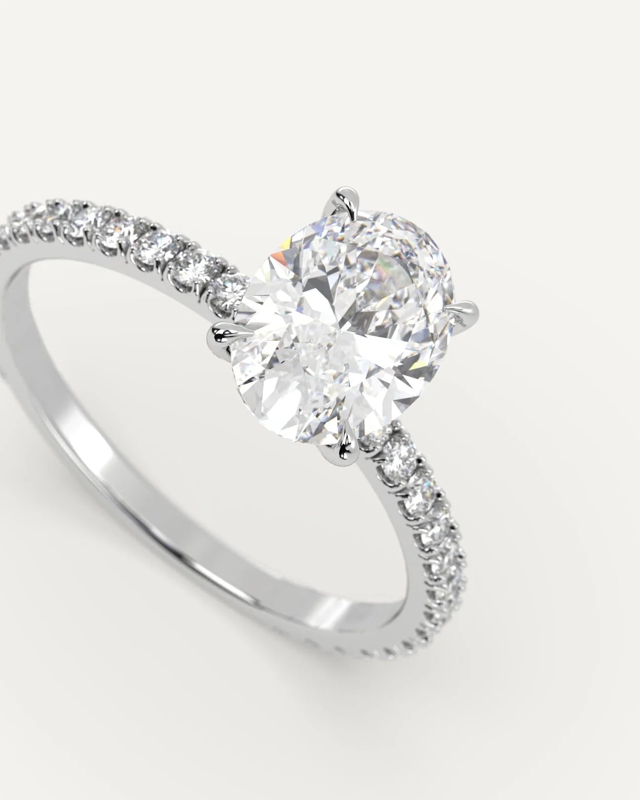1ct Oval Cut Engagement Ring