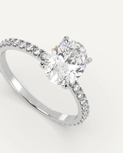 1ct Oval Cut Engagement Ring