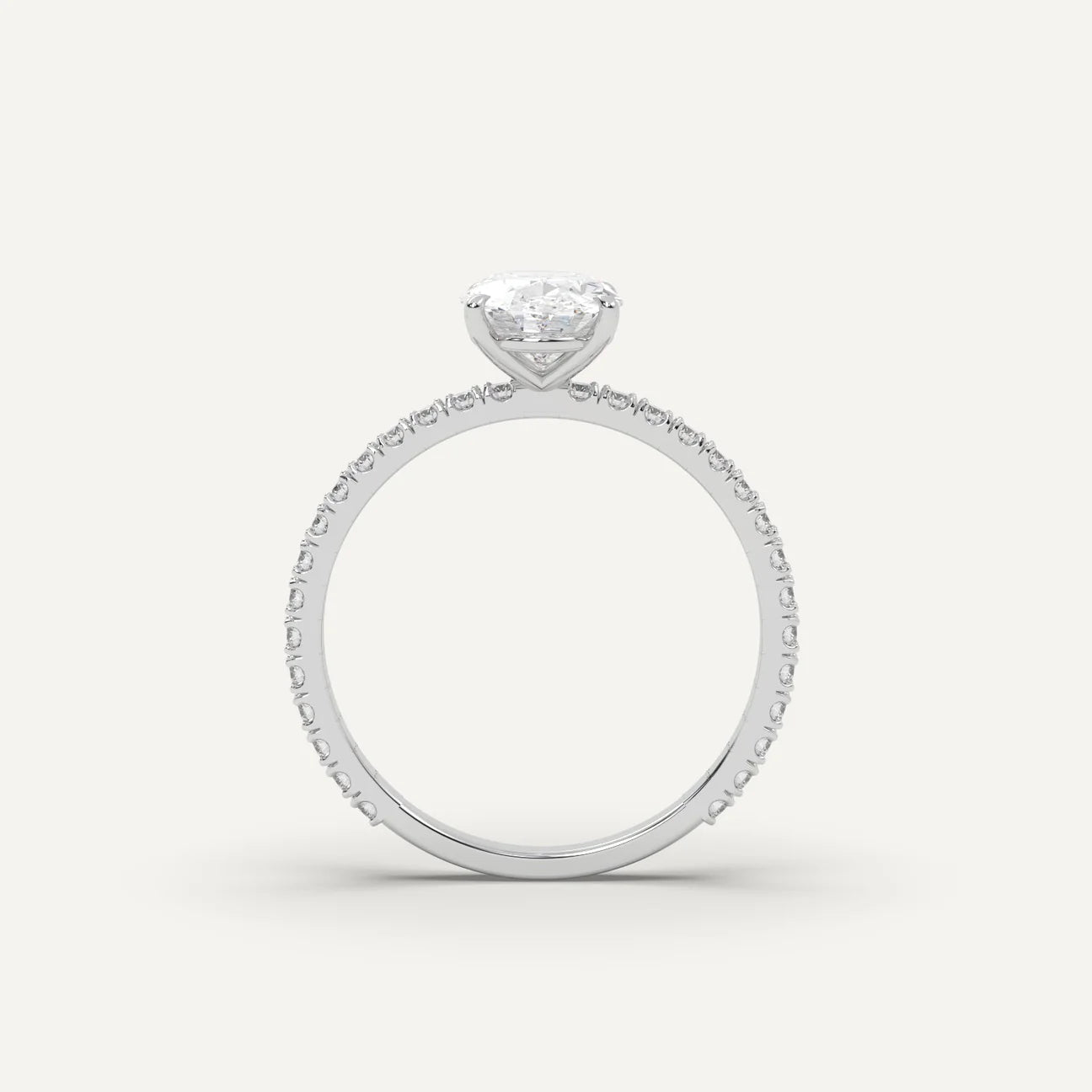 1ct Oval Cut Engagement Ring