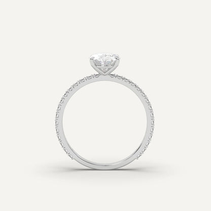 1ct Oval Cut Engagement Ring
