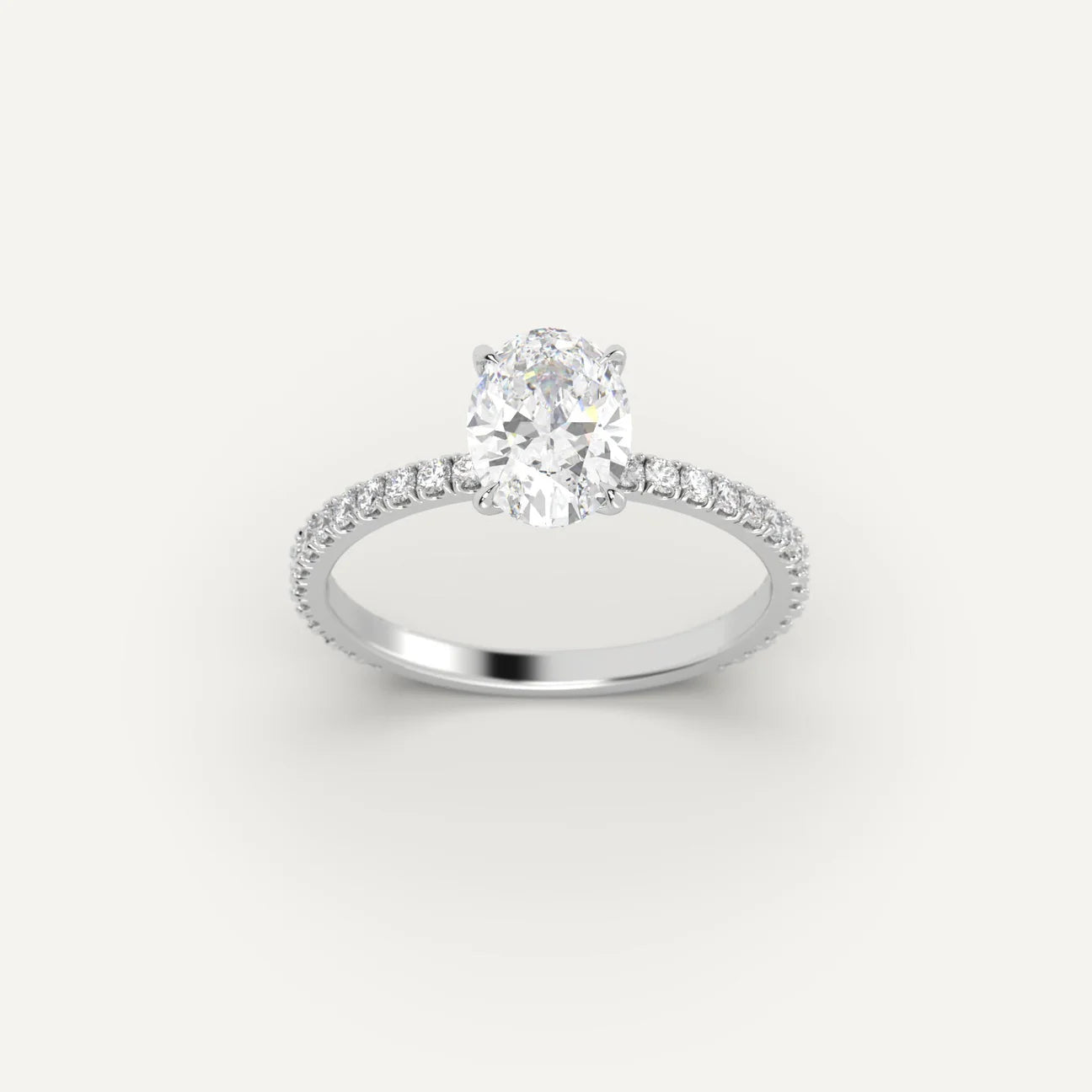 1ct Oval Cut Engagement Ring