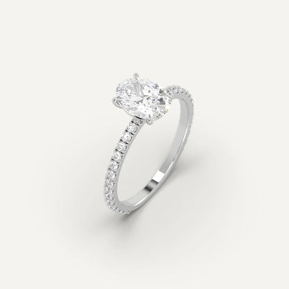 1ct Oval Cut Engagement Ring