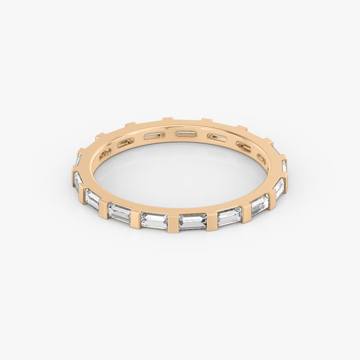 Rose Gold Baguette Band