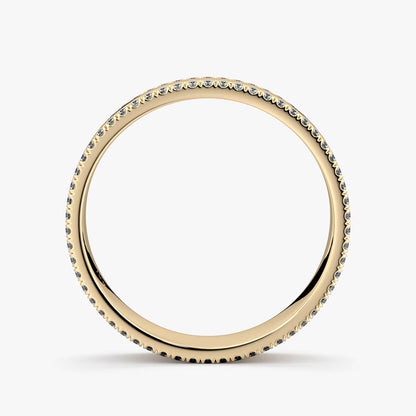Yellow Gold Double Pavé Band