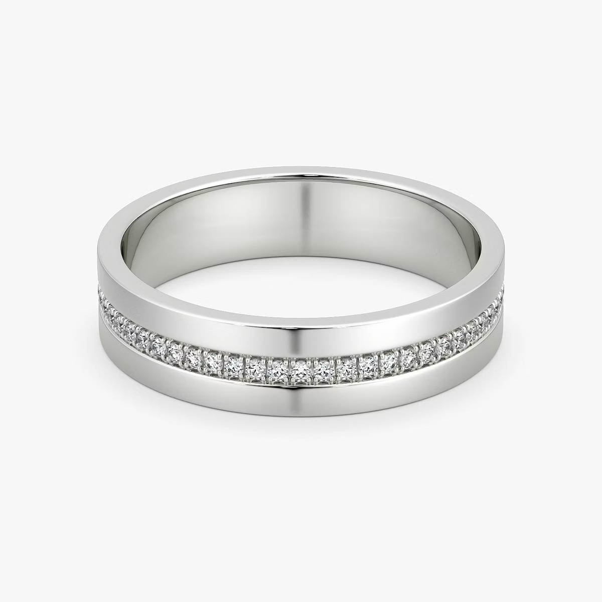 White Gold Pavé Band