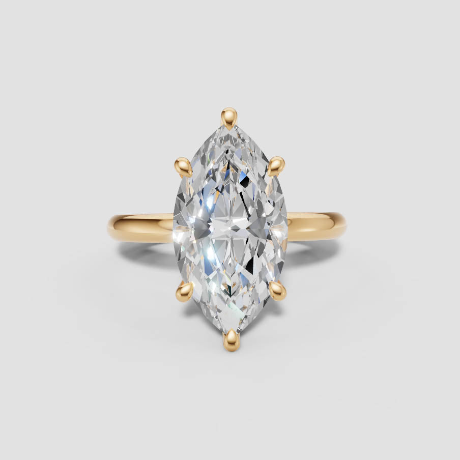 4ct Marquise Engagement Ring - 14k White Gold