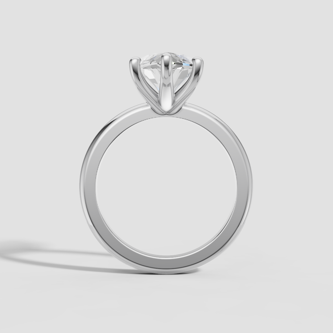 4ct Marquise Engagement Ring - 14k White Gold