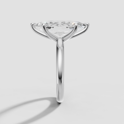 4ct Marquise Engagement Ring - 14k White Gold