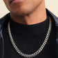 10mm Silver Cuban Link Chain