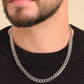 8mm Silver Cuban Link Chain