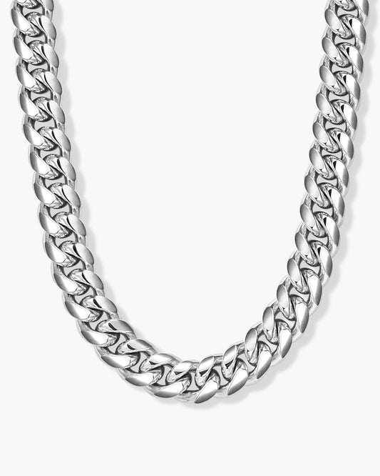 10mm Silver Cuban Link Chain