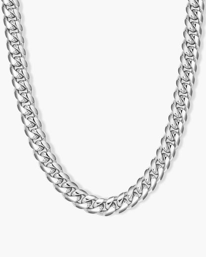 8mm Silver Cuban Link Chain
