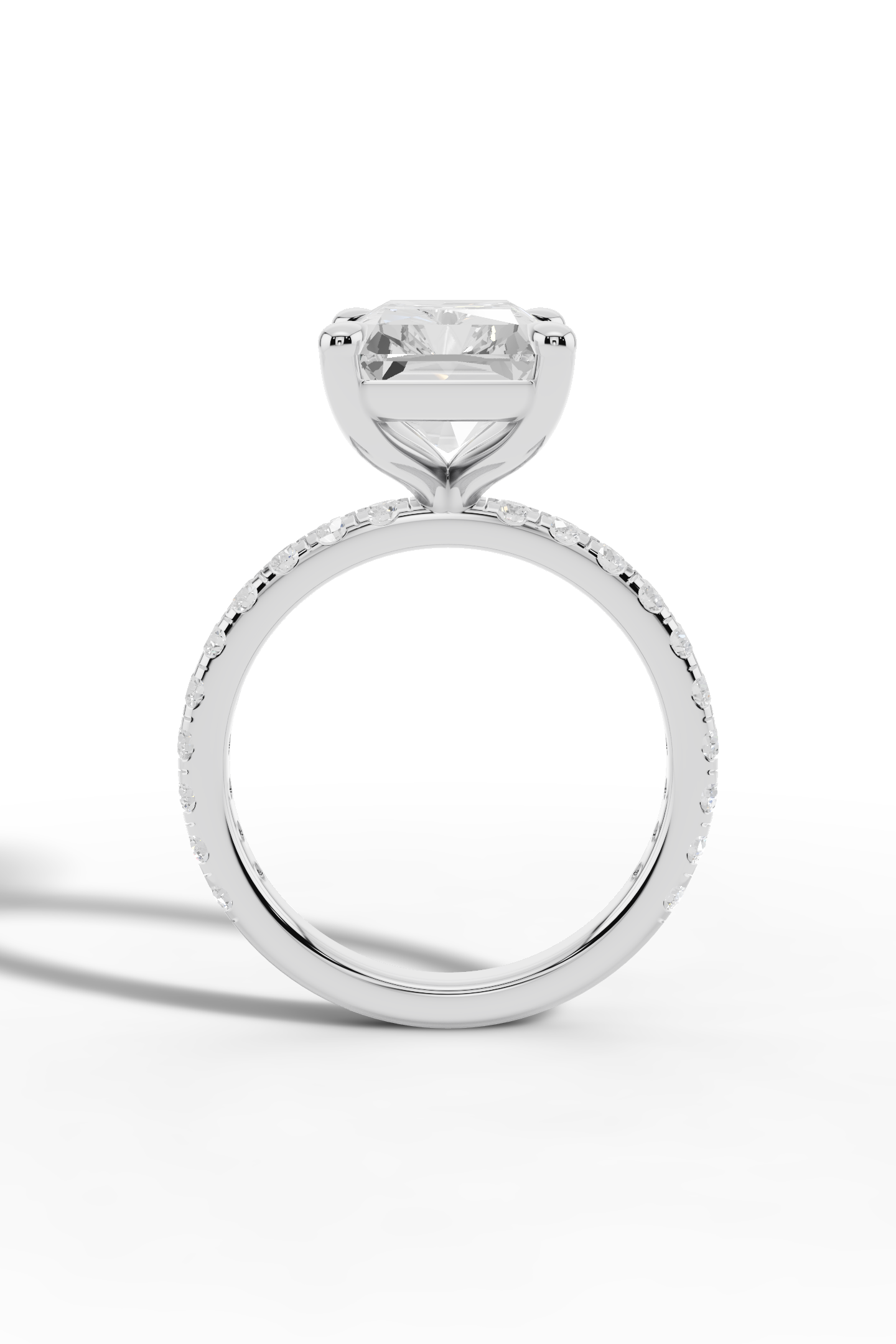 4ct Radiant Engagement Ring