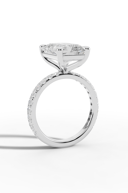 4ct Radiant Engagement Ring