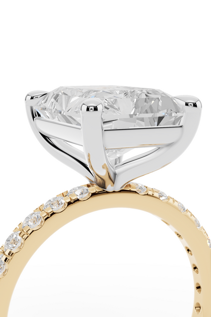 4ct Radiant Engagement Ring