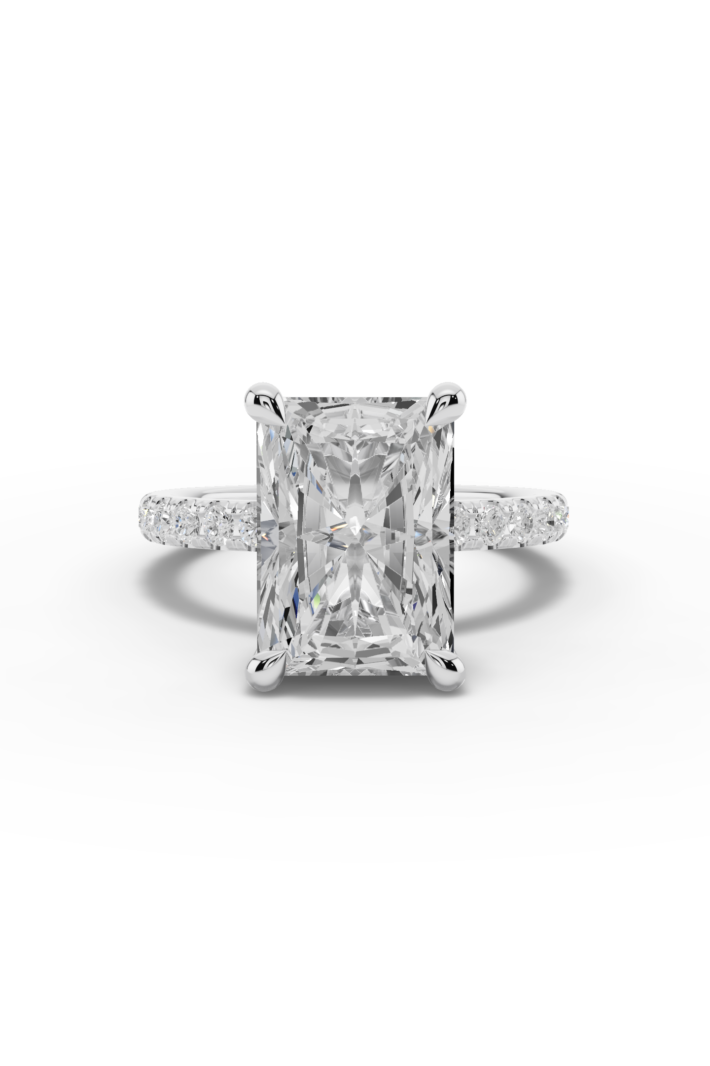 4ct Radiant Engagement Ring