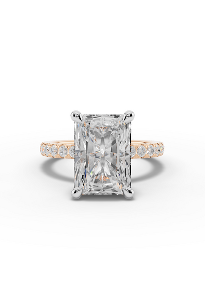 4ct Radiant Engagement Ring