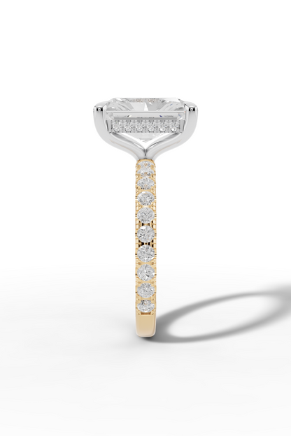 3.5ct Pavé Diamond Engagement Ring With Halo