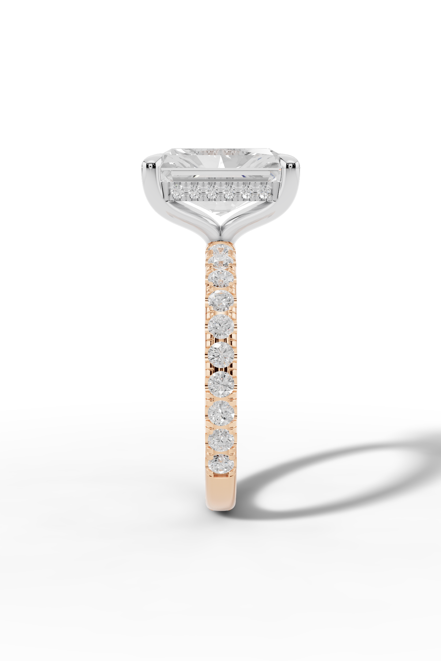 3.5ct Pavé Diamond Engagement Ring With Halo