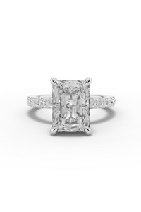 3.5ct Pavé Diamond Engagement Ring With Halo