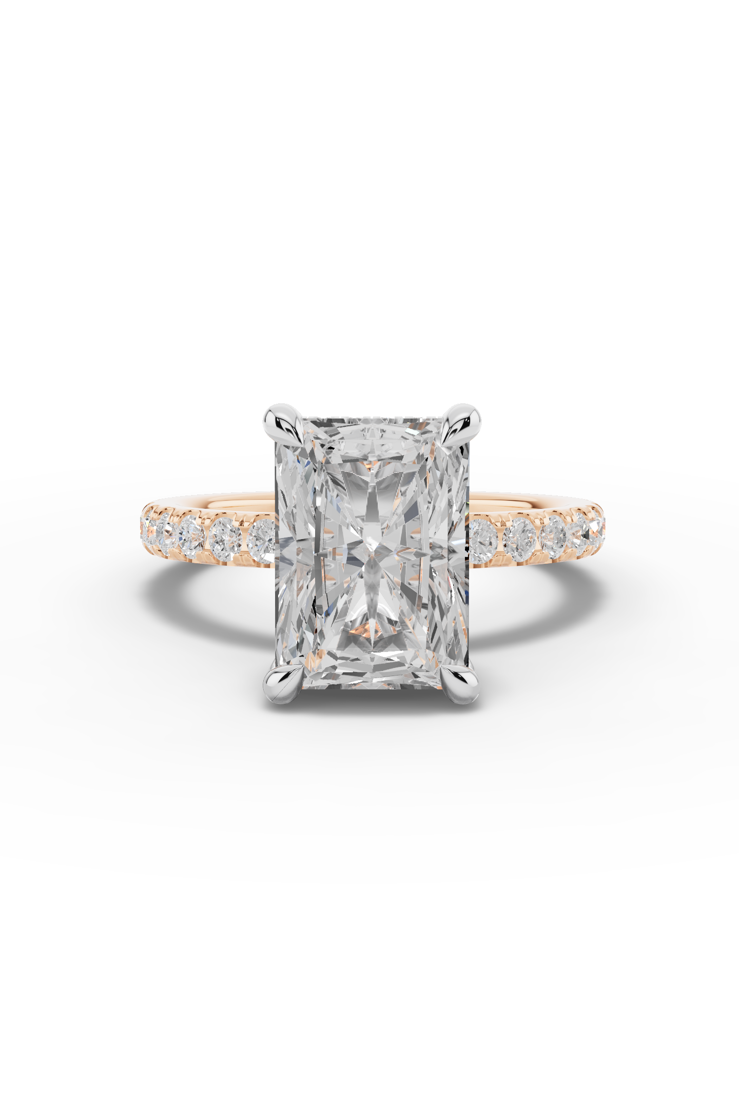 3.5ct Pavé Diamond Engagement Ring With Halo