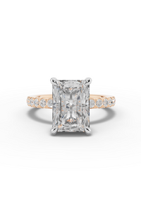 3.5ct Pavé Diamond Engagement Ring With Halo