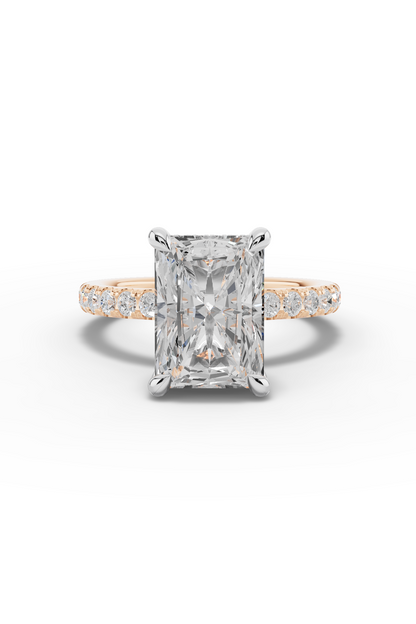 3.5ct Pavé Diamond Engagement Ring With Halo