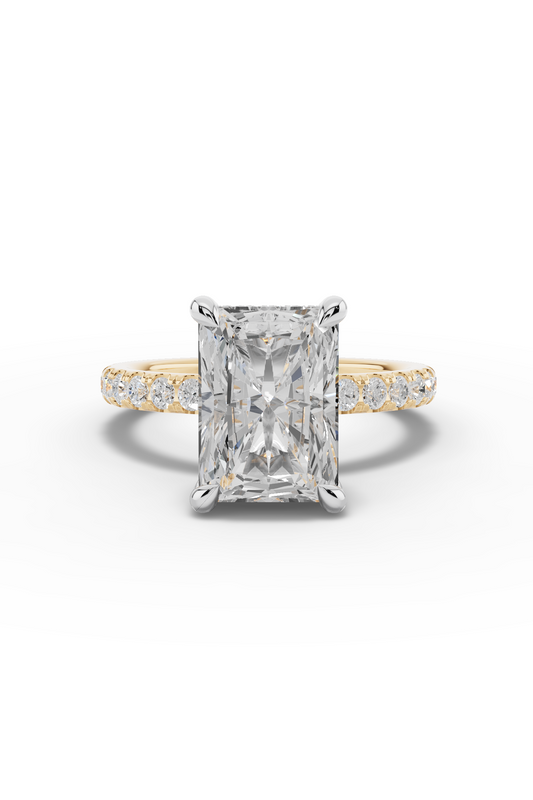 3.5ct Pavé Diamond Engagement Ring With Halo