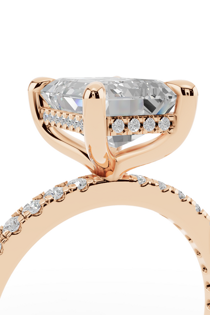 2.5ct Emerald Engagement Ring