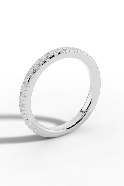 3/4 Pavé Diamond Wedding Band