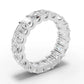 Emerald Diamond Eternity Band Shared Prong
