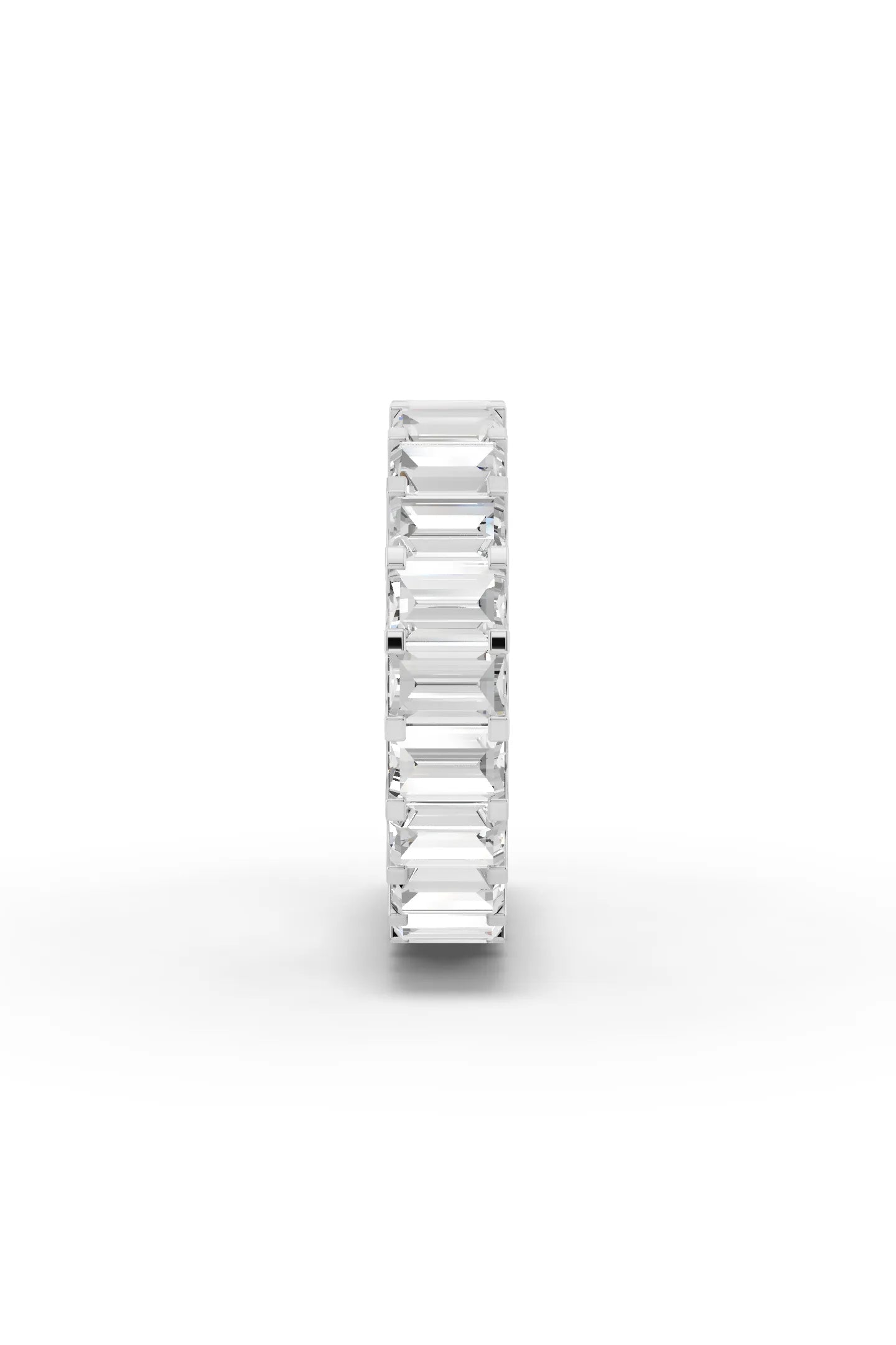 Emerald Diamond Eternity Band Shared Prong