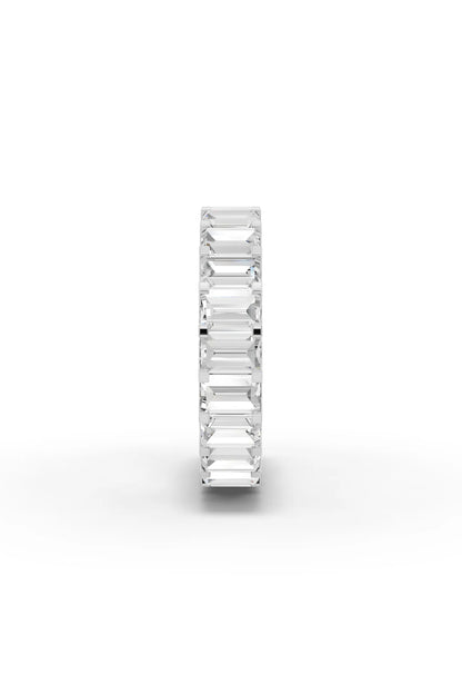 Emerald Diamond Eternity Band Shared Prong