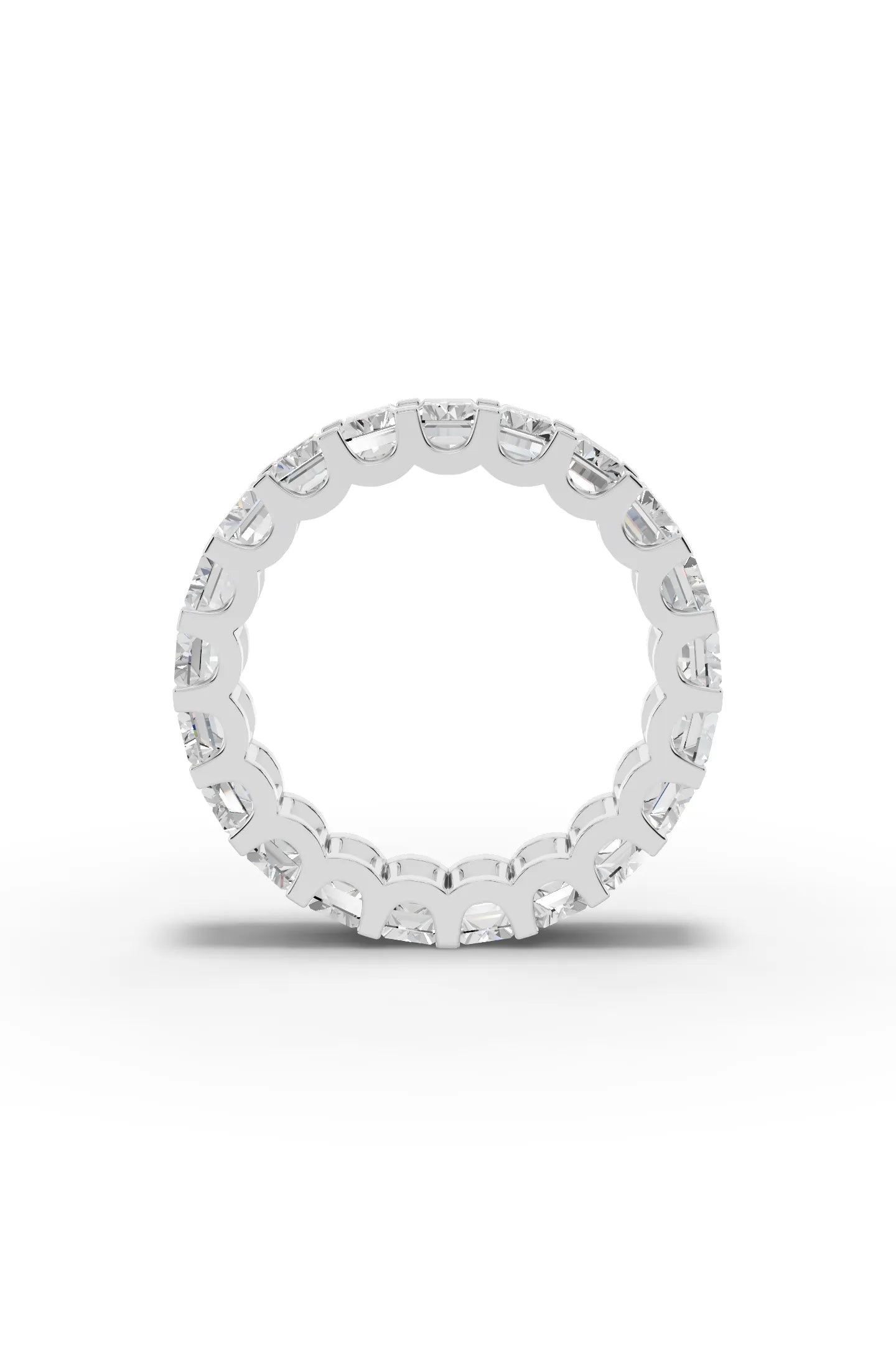 Emerald Diamond Eternity Band Shared Prong