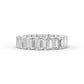 Emerald Diamond Eternity Band Shared Prong