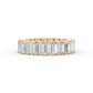 Emerald Diamond Eternity Band Shared Prong