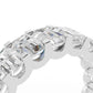 Emerald Diamond Eternity Band Shared Prong