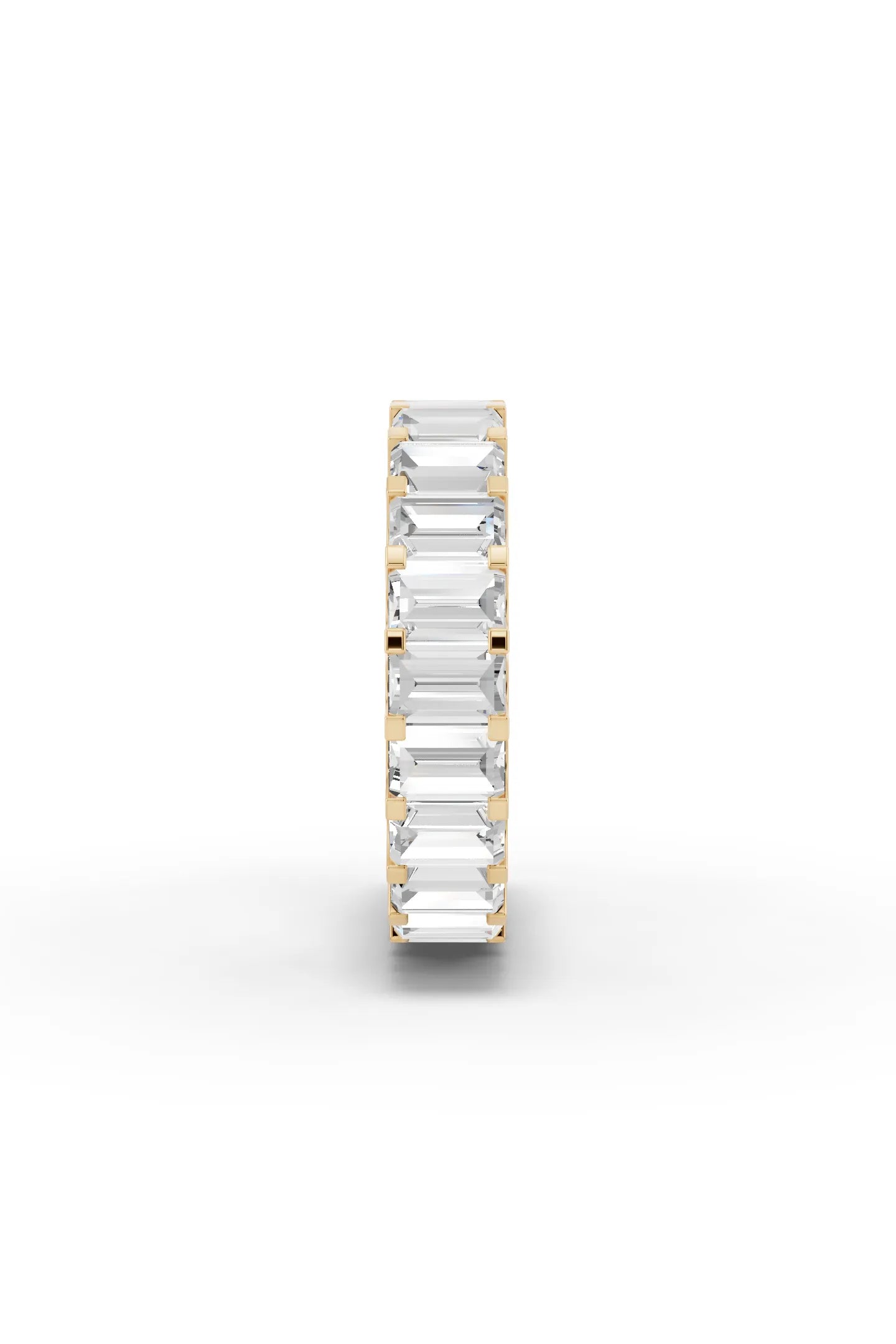 Emerald Diamond Eternity Band Shared Prong