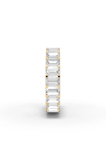 Emerald Diamond Eternity Band Shared Prong