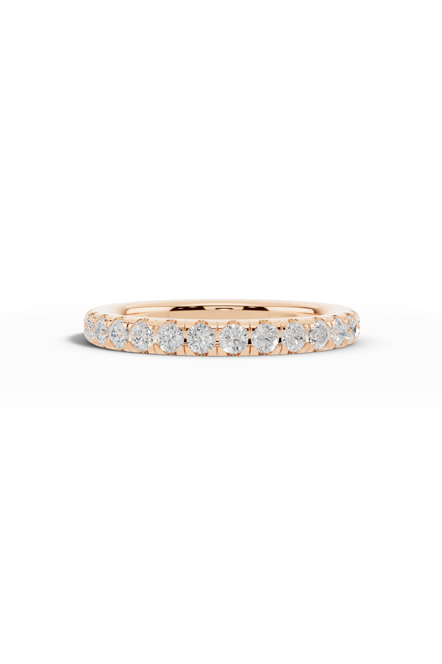 3/4 Pavé Diamond Wedding Band