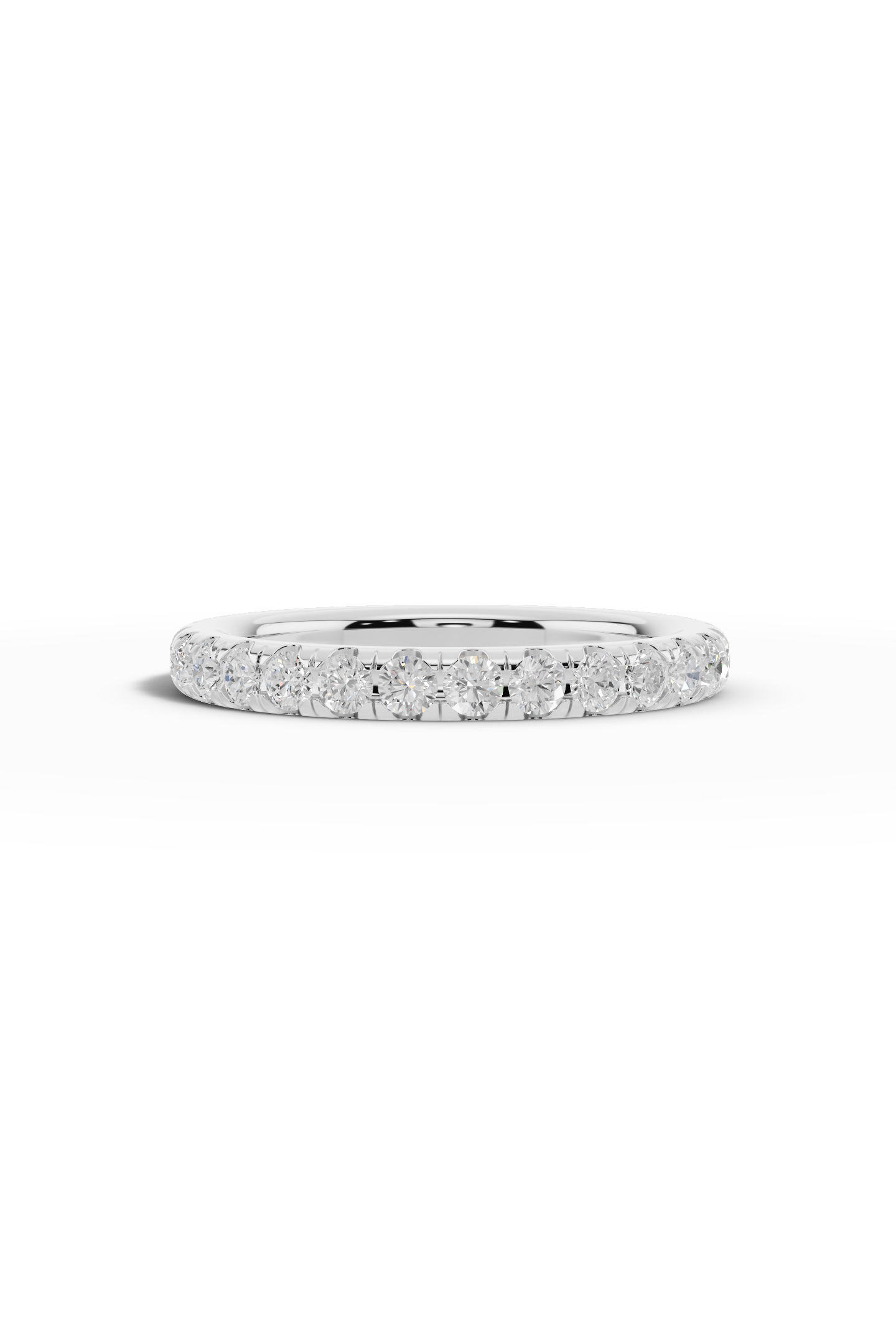 3/4 Pavé Diamond Wedding Band