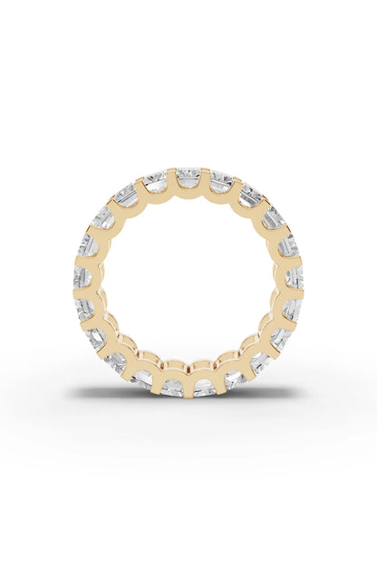 Emerald Diamond Eternity Band Shared Prong