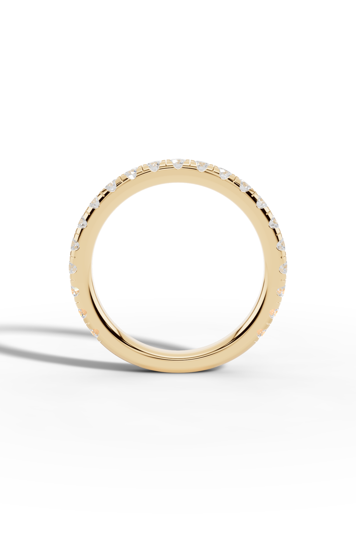 3/4 Pavé Diamond Wedding Band