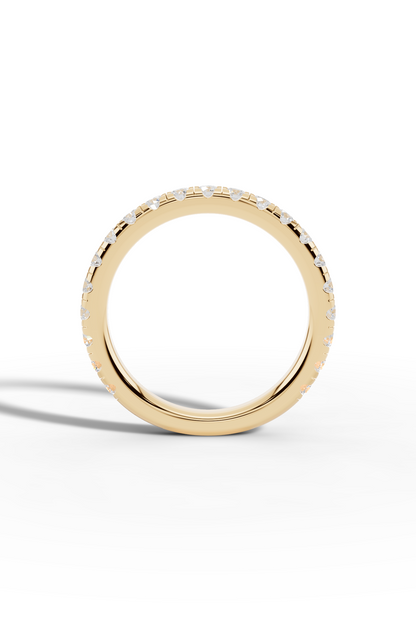 3/4 Pavé Diamond Wedding Band