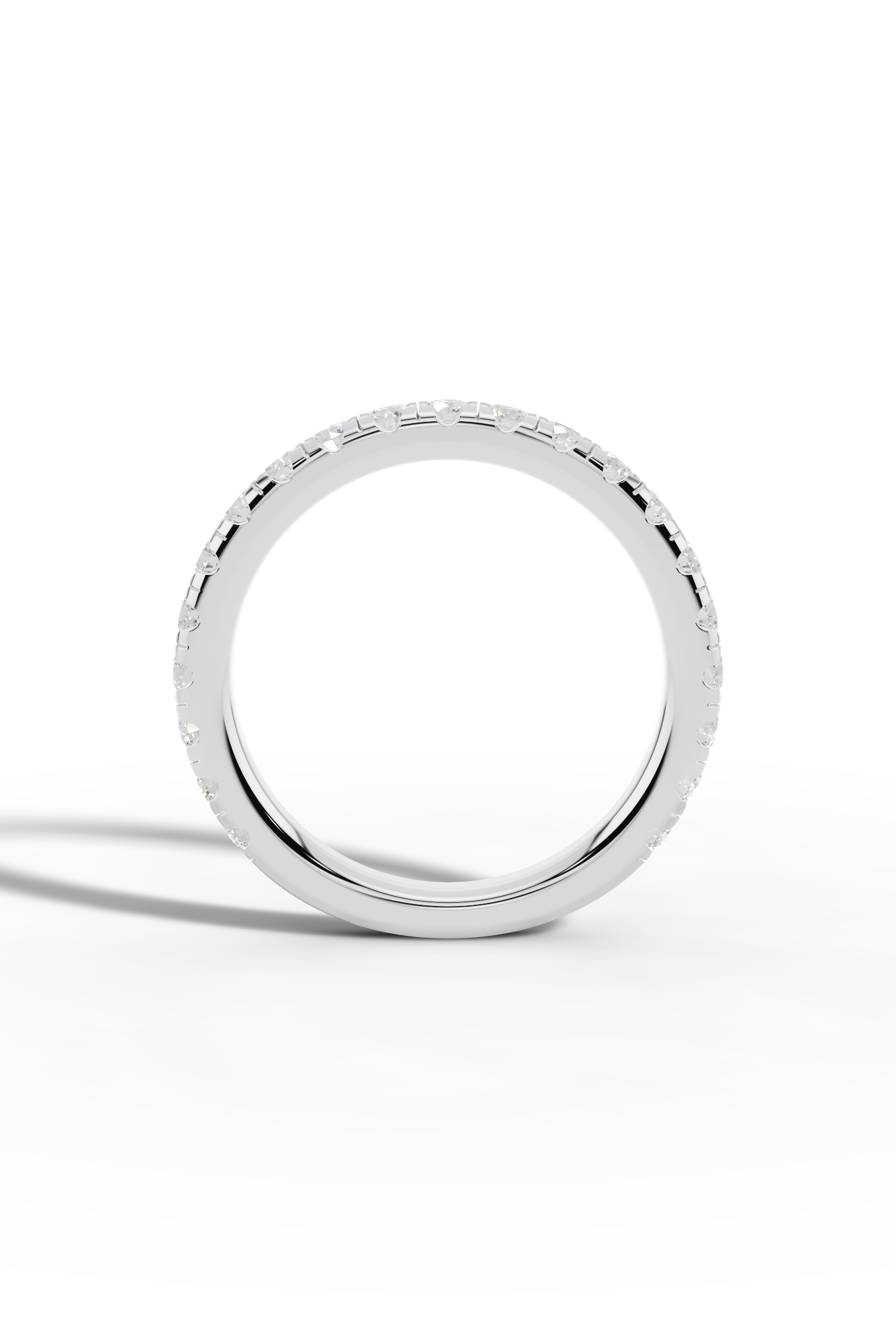 3/4 Pavé Diamond Wedding Band