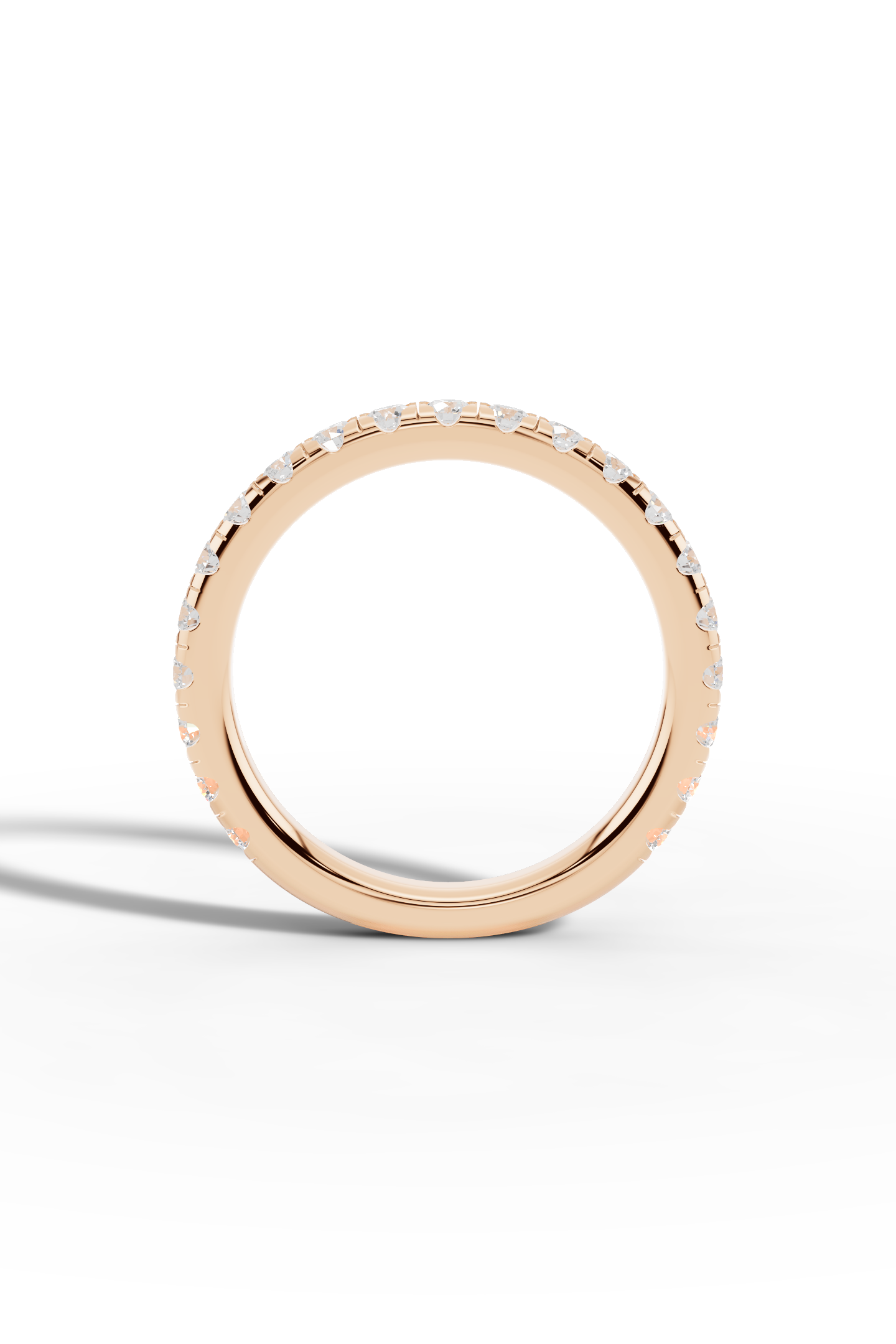 3/4 Pavé Diamond Wedding Band